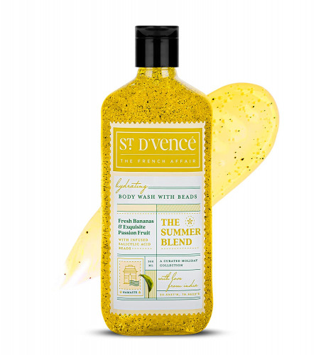 St. D'vence The Summer Blend Body Wash with Salicylic Acid Beads- Banana and Passion Fruit Extracts | 300 ml (free shipping)