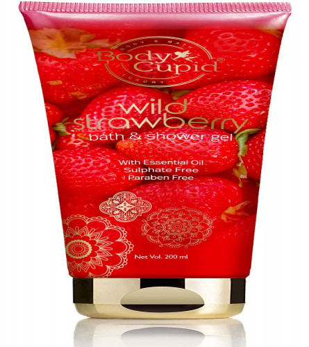 Body Cupid Wild Strawberry Shower Gel with Pure Shea butter and Strawberry Seed Oil - 200 ml (pack 2)