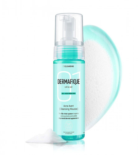 Dermafique Acne Avert Cleansing Mousse Foaming Face Wash 150 ml (Fs)