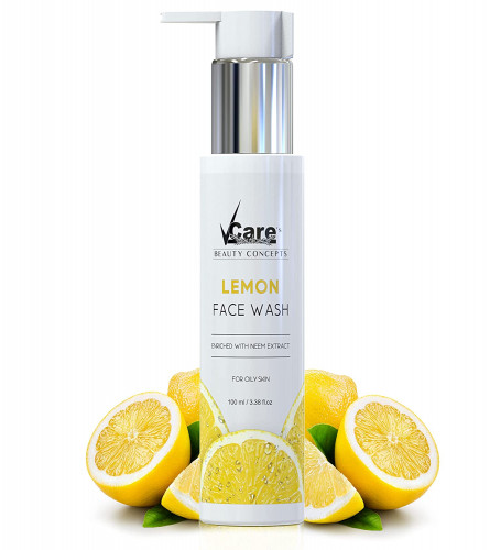 VCare Lemon Face Wash For Women & Men 100 ml (Pack of 2) Fs