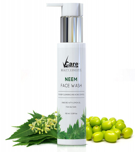 VCare Neem Purifying Face Wash For Women & Men 100 ml (Pack of 2) Fs