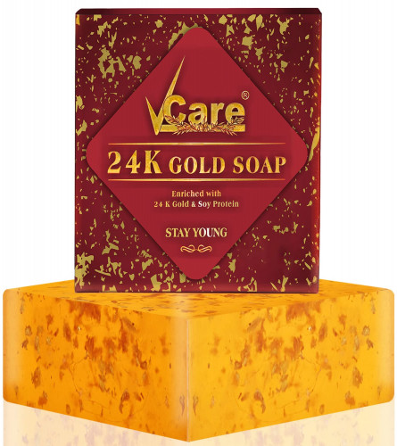 VCare 24K Gold Soap Bar for Women and Men 125g (Fs)