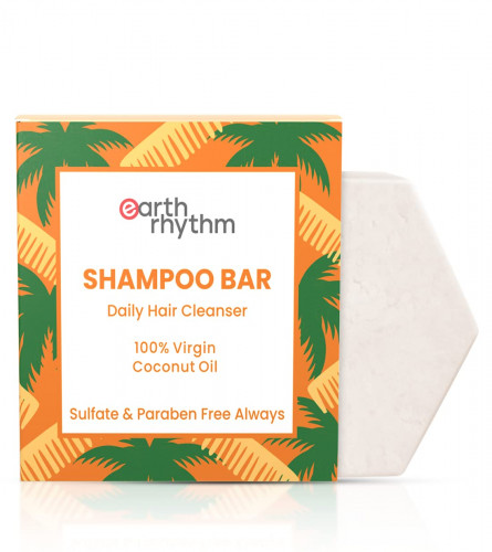 Earth Rhythm Coconut Shampoo Bar For Men & Women 80g (Pack of 2)Fs
