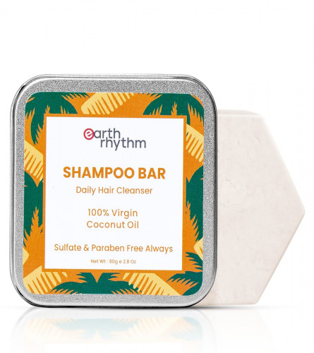 Earth Rhythm Coconut Shampoo Bars For Men & Women 80g (Pack of 2)Fs