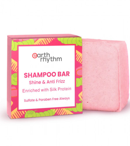Earth Rhythm Silk Cardboard Shampoo Bar For Men & Women 80g (Pack of 2)Fs