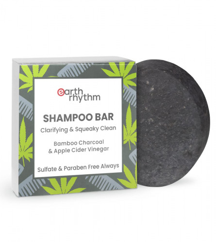 Earth Rhythm Charcoal Shampoo Bar For Men & Women 80g (Pack of 2)Fs