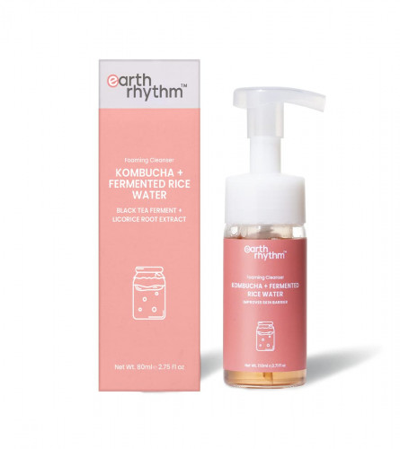 Earth Rhythm Kombucha, Fermented Rice Water Foaming Face wash Men & Women 100 ml (Pack of 2)Fs