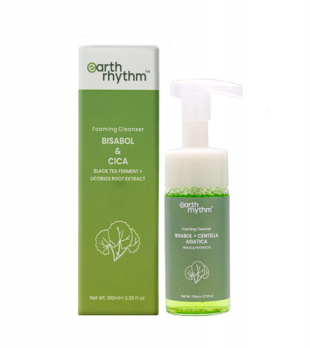 Earth Rhythm Bisabol & Centella Asiatica Foaming Face Wash 100 ml (Pack of 2)Fs