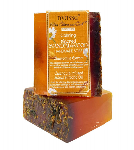 Nyassa Luxurious Sacred Sandalwood Handmade Natural Bathing Soap| 150 gm (pack 2) free shipping