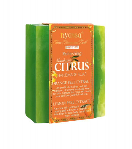 Nyassa Luxurious Mandarin Citus Handmade Natural Bathing Soap | Orange & Lemon Peel Extract | All Skin Type, 150 gm (pack 2) free shipping