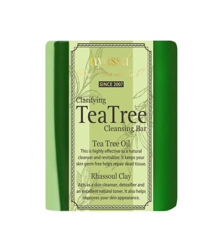 Nyassa Clarifying Teatree cleansing bar, Handmade soap, 150 gm (pack of 2) free shipping