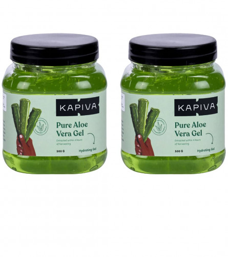 Kapiva Pure Aloe Vera Skin Gel 500g (Pack of 2)Fs