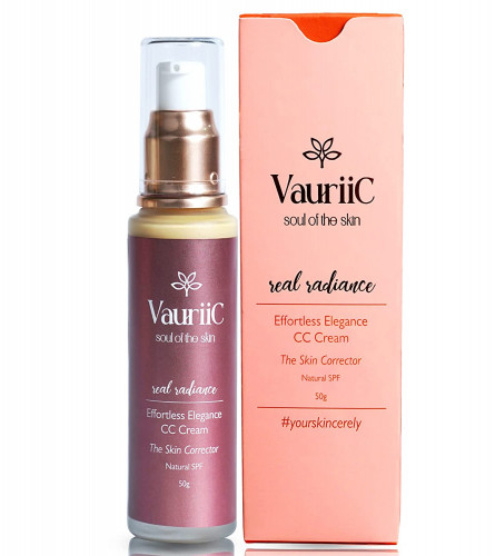 VauriiC Effortless Elegance CC Cream for Women, The Skin Corrector, 50 gm (pack of 2) free shipping
