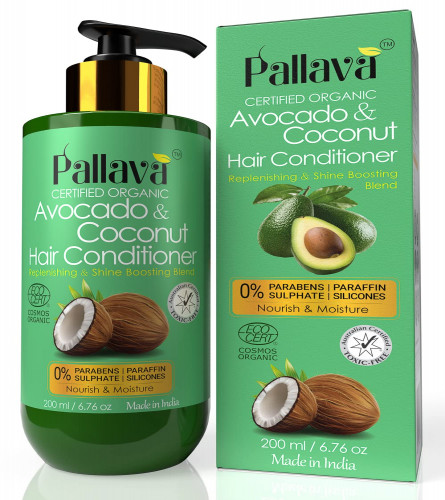 Pallava Organic Avocado and Coconut Hair| Conditioner for dry| frizzy | breakage| for Men & Women| 200 ml | free shipping