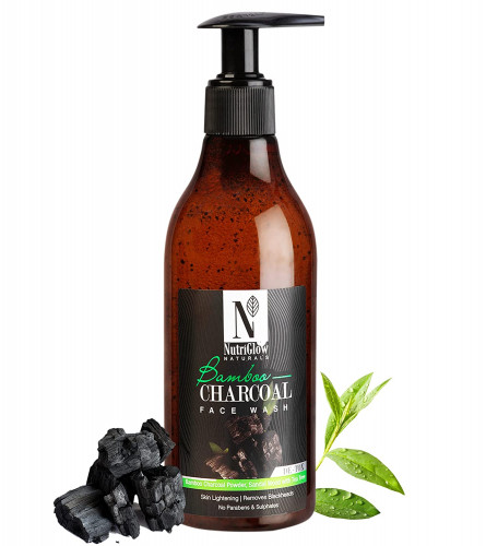 NutriGlow NATURAL'S Bamboo & Charcoal Face wash 300 ml