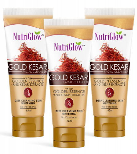 NutriGlow Gold Kesar Face Wash 65 ml (Pack of 3) Fs