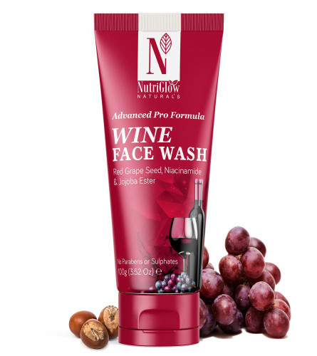 NutriGlow NATURAL'S Advanced Pro Formula Wine Face Wash for Daily Use 100 gm (pack of 2)