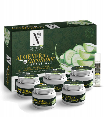 NUTRIGLOW NATURAL'S ALOE VERA CUCUMBER FACIAL KIT 260 gm