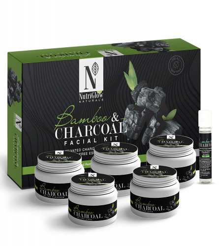 NutriGlow Natural’s Bamboo Charcoal Facial Kit with Activated Charcoal 250g+10ml