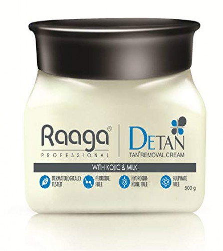 Raaga Professional De-Tan Tan removal Cream Kojic & Milk, 500 GM