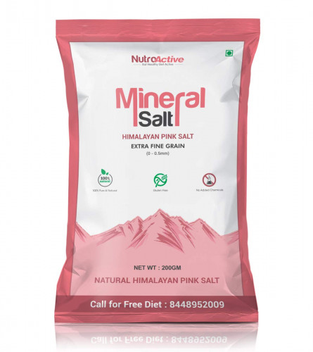 NutroActive MineralSalt Himalayan Pink Rock Salt Extra Fine Grain - 200g