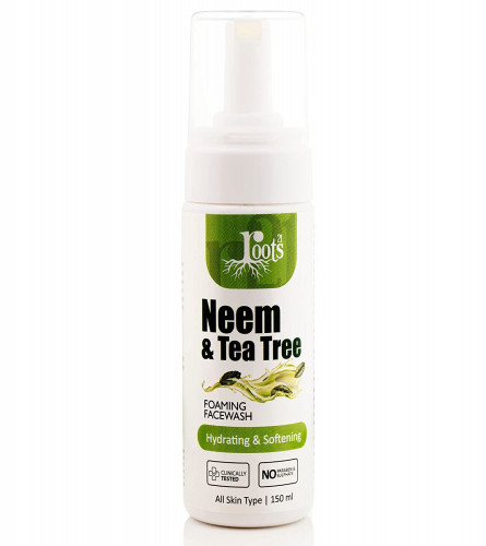 Roots21 Hydrating and Softening Foaming Face Wash with Neem and Tea Tree - 150ml