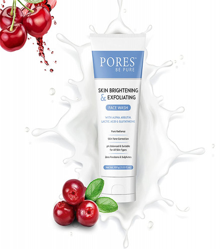 PORES Be Pure Face Wash Skin Brightening and Exfoliating Face Cleanser 100 ml (pack of 2)