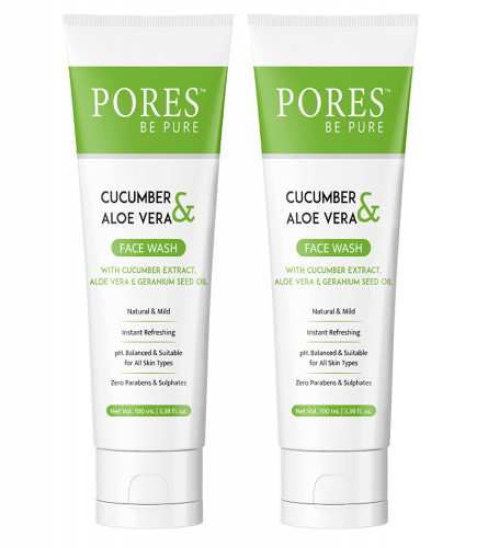 PORES Be Pure Cucumber & Aloe Vera Face Wash 100 ml (pack of 2)