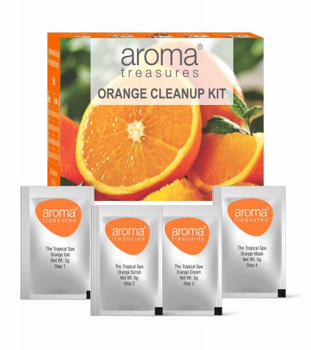 Aroma Treasures Orange Facial Cleanup Kit 20 gm (Pack of 2)