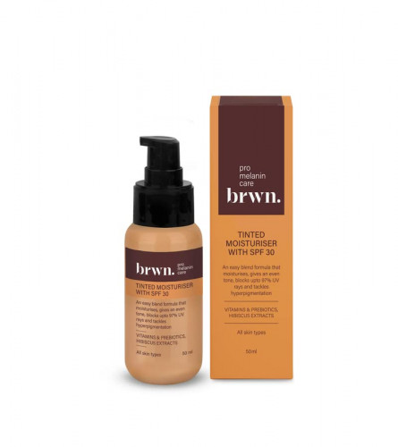 Brwn Tinted Moisturiser for face, 50 ml | Almond (pack of 2) free shipping