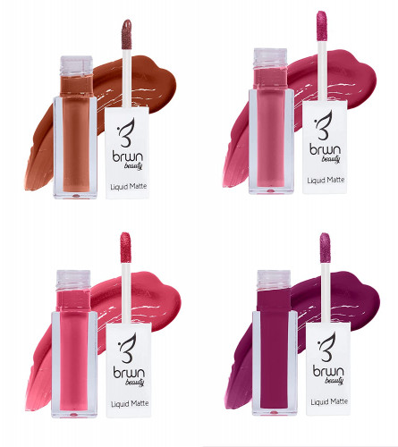 Brwn Beauty Liquid Matte Lipstick Long Lasting Waterproof Non Drying Super Stay Matte Finish  (multi, 30 ml) free shipping