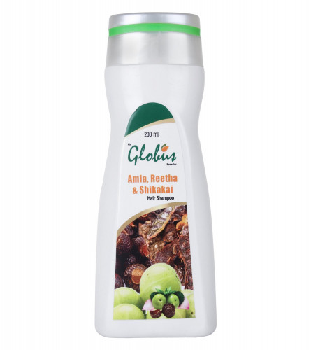 Globus Remedies Amla Reetha and Shikakai Hair Shampoo, 200 ml (pack of 2) free shipping