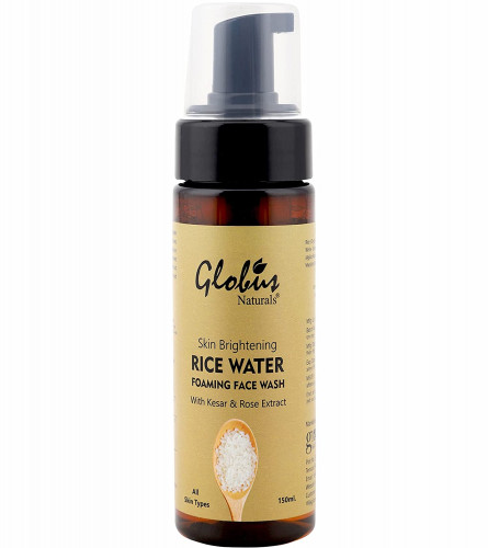 Globus Naturals Remedies Skin Brightening Rice Water Foaming Face Wash, 150 Ml (pack of 2) free ship