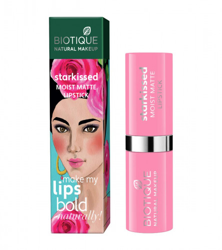 Biotique Natural Makeup Starkissed Moist Matte Lipstick, Bad Little Thing, 4.2 gm (pack of 2) free ship