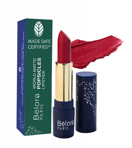 Belora Paris World Matte Lipstick Vitamin C Popsicles - Transferproof I Vegan I 4.2 GM- 10 French Red (pack of 2)