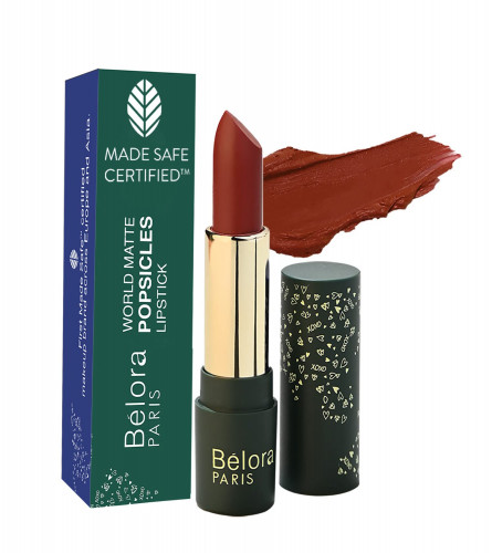 Belora Paris World Matte Lipstick Vitamin C Popsicles - Transferproof I Vegan I 4.2 GM- 03 Brick Bulgaria (pack of 2)