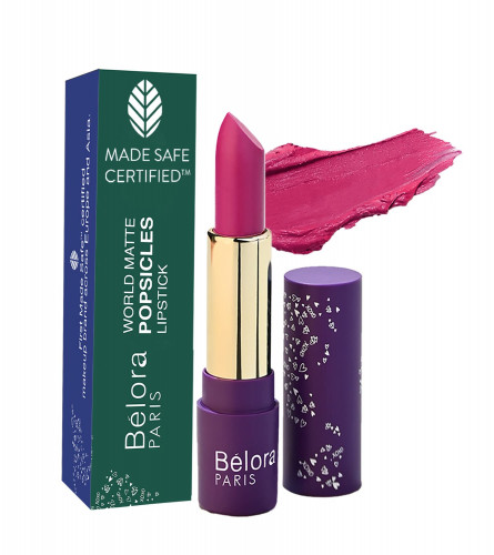 Belora Paris World Matte Lipstick Vitamin C Popsicles - Transferproof I Vegan I 4.2 GM- 04 Swedish Pink (pack of 2)