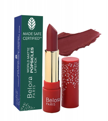 Belora Paris World Matte Lipstick Vitamin C Popsicles - Transferproof I Vegan I 4.2 GM- 05 Iranian Tea (pack of 2)