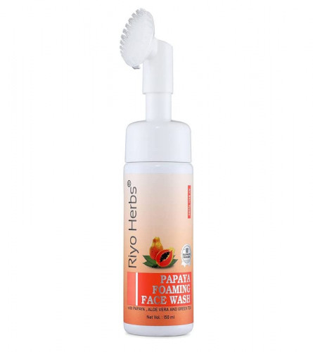 Riyo Herbs Papaya Foaming Face Wash, 150 ml (pack of 2) free shipping