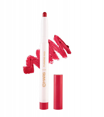 MARS Retractable Poppins Long Lasting Lip Crayon 19-FLAMING RED 1.3 gm