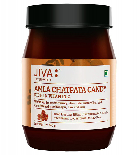 Jiva Chatpata Amla Candy - 400 g - Pack of 1 - For All Age Groups, Rich In Dietary Fibres, Boosts Digestion