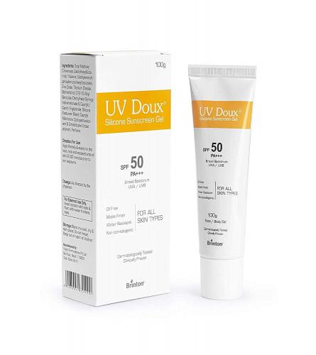 Brinton Healthcare UvDoux Face & Body Sunscreen gel with SPF 50 PA+++ in Matte Finish and Oil Free Formula| 100 gm (free shipping)