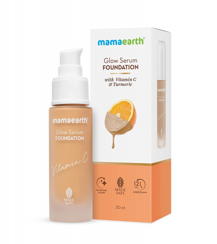 Mamaearth Glow Serum Foundation Lotion with Vitamin C & Turmeric - Beige Glow 30 ml
