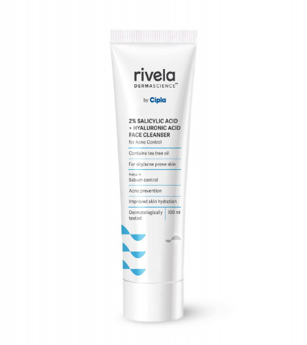 Rivela Dermascience Acne Control Face Wash By Cipla | For Oily Skin | 100 ml (pack of 2) free shipping