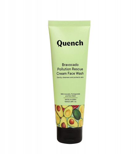 Quench Botanics Bravocado Pollution Rescue Cream Face Wash, 100 ml (pack of 2) free shipping