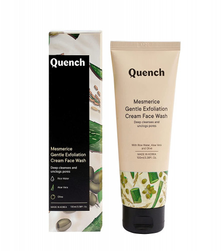 Quench Botanics Mesmerice Gentle Exfoliation Cream Face Wash | 100 ml (pack of 2) free shipping