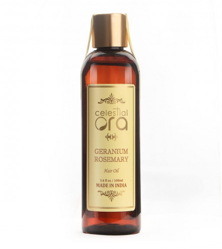 Celestial Ora Geranium rosemary hair oil for hair growth and hair fall control with natural for women & men (100 ML) pack of 2 | free ship