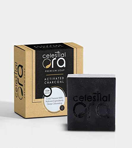 Celestial Ora Glowing Skin Soap Activated charcoal Soap (100 gm x 3 pack)  free shippiing