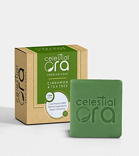 Celestial Ora Glowing Skin Soap Cinamon and Tea Tree Soap (100 gm x pack 3)  free shipping