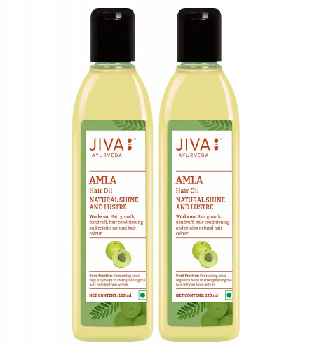 Jiva Amla Oil - 120 ml - Pack of 2 - For All Hair Types, Amla Hair Oil for Hair Growth